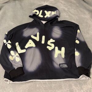 Lavish Black and White Graphic Hoodie